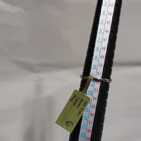 New 925 Sterling Silver Lab Mystic Topaz & Sapphire Ring Sz.6 - Picture 12 of 13